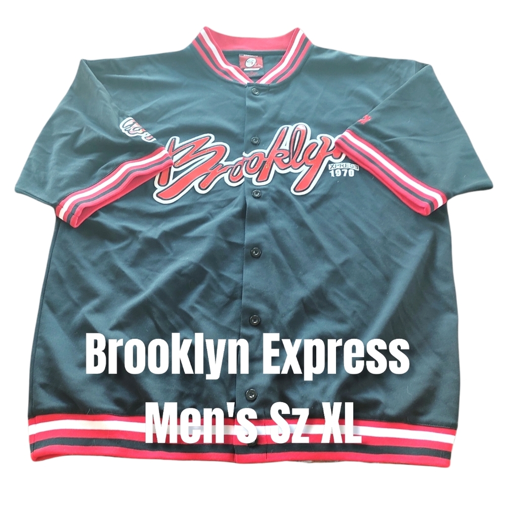 Brooklyn Express Button Up Jersey Sz XL